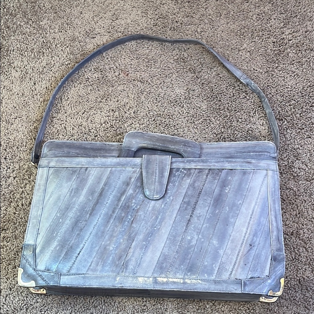 VTG Eelskin (Sea Leather) Laptop Bag Briefcase Messenger Laptop Bag - 1970s